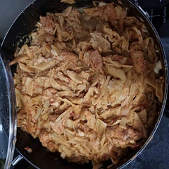 Tastes great. The instructions around the pasta weren't clear so I ended up boiling pasta (probably too soft) and cooking it for 10 mins. I'd probably do the pasta at the end next time.
