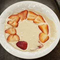 This was amazing! It tasted sweet with a hint of savory, delicious. It took 15 minutes for me to make it,  and it was easy! Chop, place blend, serve. I will make it again and I need to have my family try it! (Picture is a little discolored it is more pink)