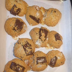 I used "Halo Top Peanut butter chocolate chip cookie mix"