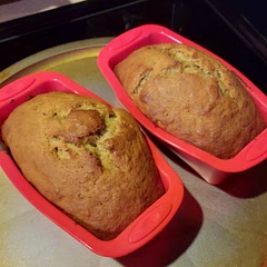 Cook at 350° for 45 min. for mini loaf. Makes 2 loaves.