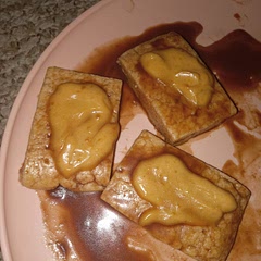 I melted chocolate with some milk and peanut butter with some milk. I also did regular sugar with a little bit of cornstarch instead of confectioner sugar. It unfortunately had to stay cold so the chocolate didn't melt, but it was good.