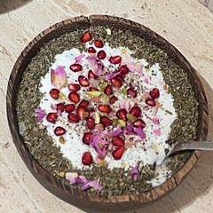 Added some pomegranate seeds. Was really good!