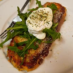 Easy and satisfying. Added a little parmesean. Poached egg instead of fried. 