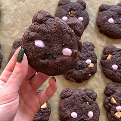 very soft and chocolate-y! I made them cute little bears :3