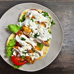 Just the right amount of spice for a perfect pita wrap!! Paired with quinoa salad and it was perfect for dinner!! 