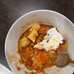 wish i had bread and butter as a side! also less sour cream as a topping

amazing way to use leftover carrots. prep ahead by chopping veggies and storing, which made it easier for me