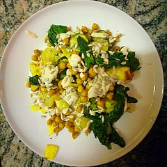 Added Greek yogurt to the Tahini sauce mix and sprinkled sunflower seeds over final dish... yummy. 