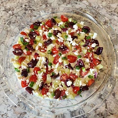 Delish, easy dip for a potluck! Did half the amount of dill because I used dried, not fresh. 