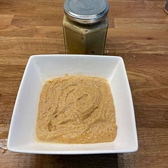 Used 2 heaped tbsp almond nut butter and skipped the cumin. Used 2 small aubergines. And 1/2 a lemon. Would use less nut butter next time.