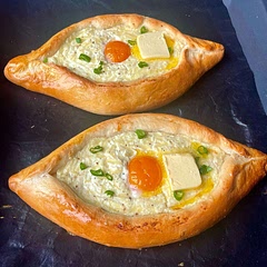 cheese boats -Khachapuri