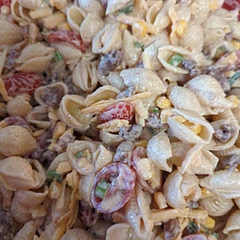 So simple! Lots of color too. I would probably add jalapeno and black beans next time for more flavor combinations. All the kids love it!