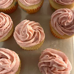Made this buttercream frosting to use with Sally’s lemon cupcake recipe. They were part of my Easter baked baskets. Everyone loved them!