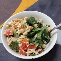 I put mine on a bed of spinach for some extra greens. The sauce is very mustardy, feel like it could really be brought to the next level if the sauce had something else but I don't know what. Is yummy either way. Nice textures.