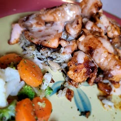 It was delicious, I marinated the salmon ahead of time with soy, ginger, chili oil, garlic and honey. Also added lime juice to the dressing. It was a huge hit!