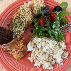 I left out the sugar. Doubled the amount of fish, but not the spices & it was still a little too spicy for me. I did double the panko crumbs though. Overall delicious.