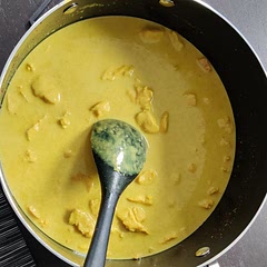 It was not as thick as I wanted, but still pretty tasty.
Combined it with this recipe, which made a very good dish:
https://whi.sk/arYQO 