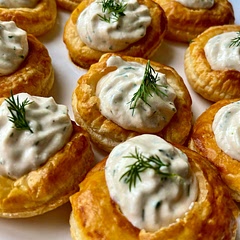 Smoked Salmon Mousse Puffs