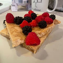 Delicious! And easy to make. I made mine plain so we could add our own toppings. 😋😋😋