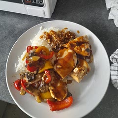Replaced the salmon with chicken, was still yummy