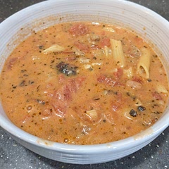 Yum! Will make again. Used hemp milk and yeast flakes instead of cream because can't have dairy. Savory tomato soup!