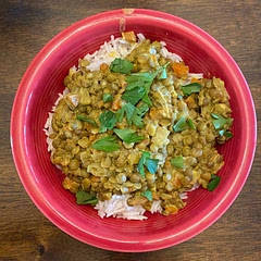 Used half and half instead of coconut milk. Cooked for much longer than recipe stated to soften lentils. Delicious!