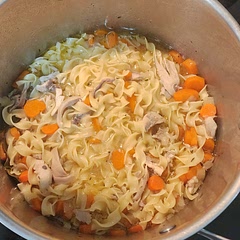 Added too much noodles but it's delightful! Didn't have celery but ended up being just fine!
