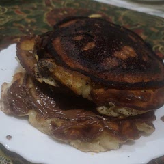 I tried it but it didn't turn out so good....maybe I'm putting too much baking powder or soda in it? cause it got burnt super fast and didn't rise like the rest...the heat was at medium even...even tried it at low