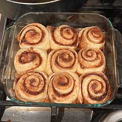 A bit annoying with the dough as it was very sticky to knead. I didn’t let the rolls rise for another 45 minutes after being rolled but still turned out fine! My family loved them!