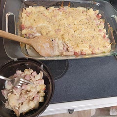 Soo soo  yummy! I added some obrien potatoe hashbrowns on top and it was delicious also made some rice to go with it to help it go a little further!