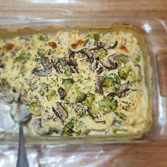 It was delicious! I put the leftovers in an aluminum cookie sheet and covered it, and froze it. We'll see how it turns out.