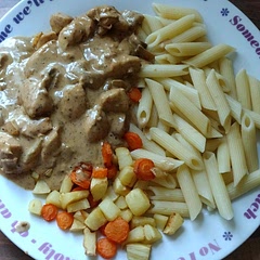 I always dice the chicken breasts....love this meal, it's one of my favourites 😁👍....
