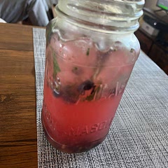 Ok, so do all that and add three tablespoons of sugar, a slash of Malibu and a shot of Bacardi, and a splash of cranberry. Even better
