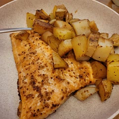 I did not do all the veggies that's called for-- only the potatoes, but it is very very good! Even my husband was amazed that I made such a good dish.
We will definitely be making this one again. 
I also added minced garlic to the sauce. 