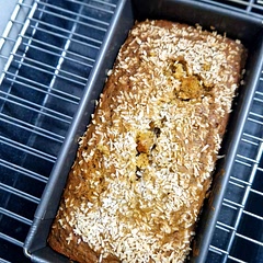 For the temperature, 45 minutes is not enough time to bake the bread.Added a bit of cinnamon and coconut toppings on it with half a cup of sugar.A 10/10!!