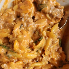Super easy and yummy!!! Definitely add the red pepper. It adds just a little kick. It's also not as rich as I was expecting, so that's plus!