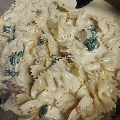 I love a cream based sauce so I doubled the recipe to accommodate that. Otherwise it was very good. Teens liked it so I will make again!