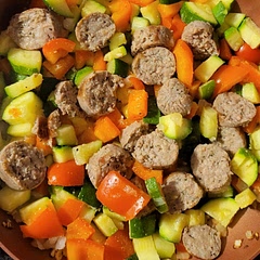 Used Italian Impossible sausage. Came out great. 