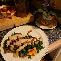 Subbed tahini with peanutbutter. Make sure it's an all natural peanut butter 