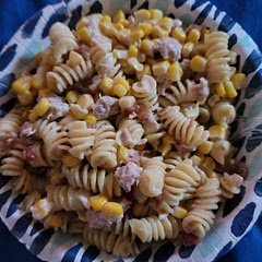 I made this fir myself. I also added some bacon bits. I think next time I'll make less pasta and add more mayo. But it was really good. 