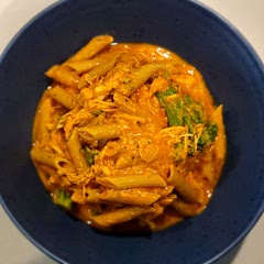 I went with a previous suggestion and used only 8oz of whole grain pasta. This is really good! My husband, who normally hates broccoli, thought it was fantastic!