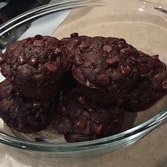 Big fluffy and chocolatey! We made them for a quick, on-the-go breakfast. One was enough to last for a few hours. 9/10