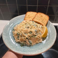I used half the amount of lemon juice that the recipe called for but it still turned out a little too lemony. Despite that it still tasted great!