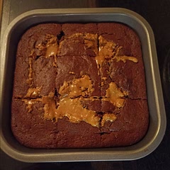 Really easy. Used caster sugar, half cup margarine as only had half cup of nut butter and added flour so they came out a bit cakey. Put lots of biscoff on top, so good