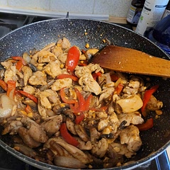 Changed a few of the vegetables and doubled up on the sauce and enjoyed it very much 