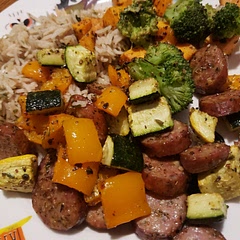 Great recipe, used hatch chilie sausages. Added zucchini and yellow squash, served with a side of rice. Yum!