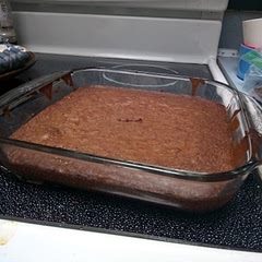 Not enough flour. Instead of 22 minutes to cook it took 44 minutes. Could not see or taste the chocolate chips. Other than that the brownies were very delicious and easy. 

