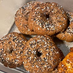 About 110 calories per bagel. 

Perfect for bariatric patients!