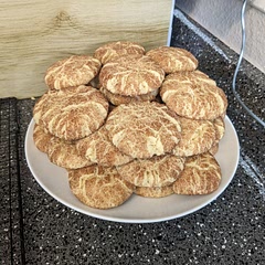 Delicious! My eggs and butter were room temp and I mixed the dry ingredients together before adding to the wets. I scooped out 2-tbsp balls and baked for 15 minutes. They came out pillowy soft with a delicate, buttery, sweet flavor.