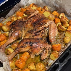Flat chicken makes for deep flavour?? Is up down? Left is right?? I have found myself in a backwards world