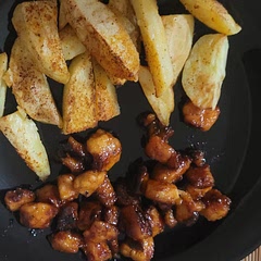 I made some potatoes in the oven too:)